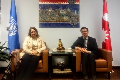 The Permanent Representative of Bulgaria to the United Nations, Ambassador Gergana Karadjova, held a meeting with the Permanent Representative of Nepal to the United Nations, Lok Bahadur Thapa